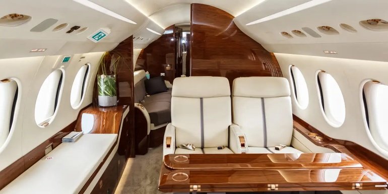 Cabine VIP luxueuse jet privé